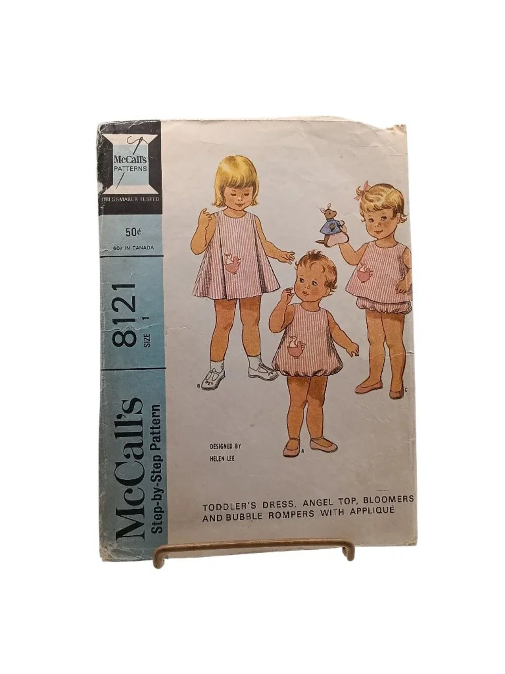 Vintage McCalls 8121 Toddler Dress Angel Top Bloomers & Bubble Rompers Sewing